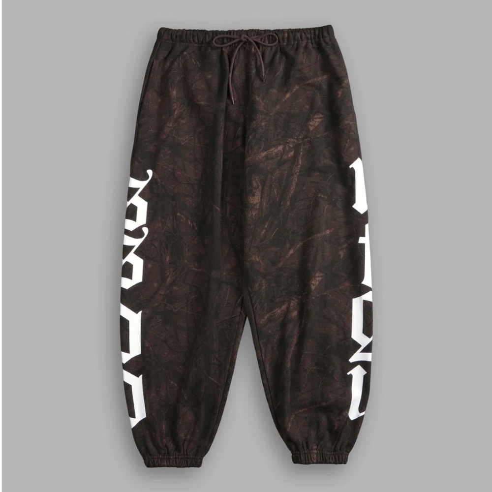 Our Mantra Lounger Sweat Pants in Brown Driftwood Forest Camo